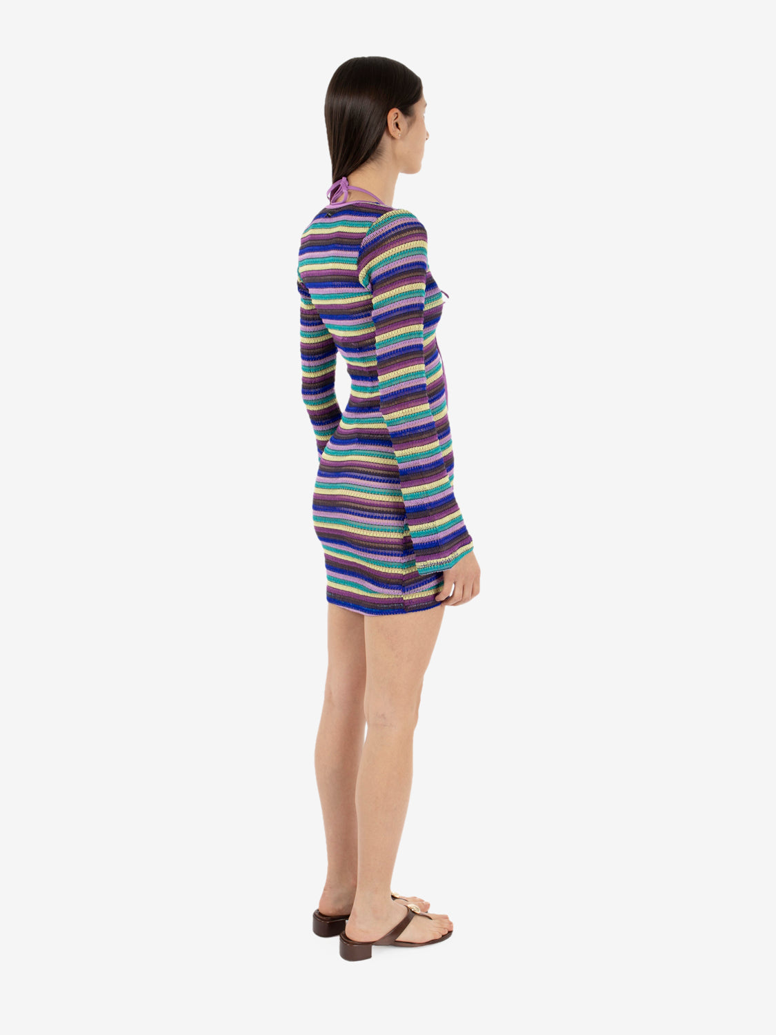 Vestito corto slim multicolor