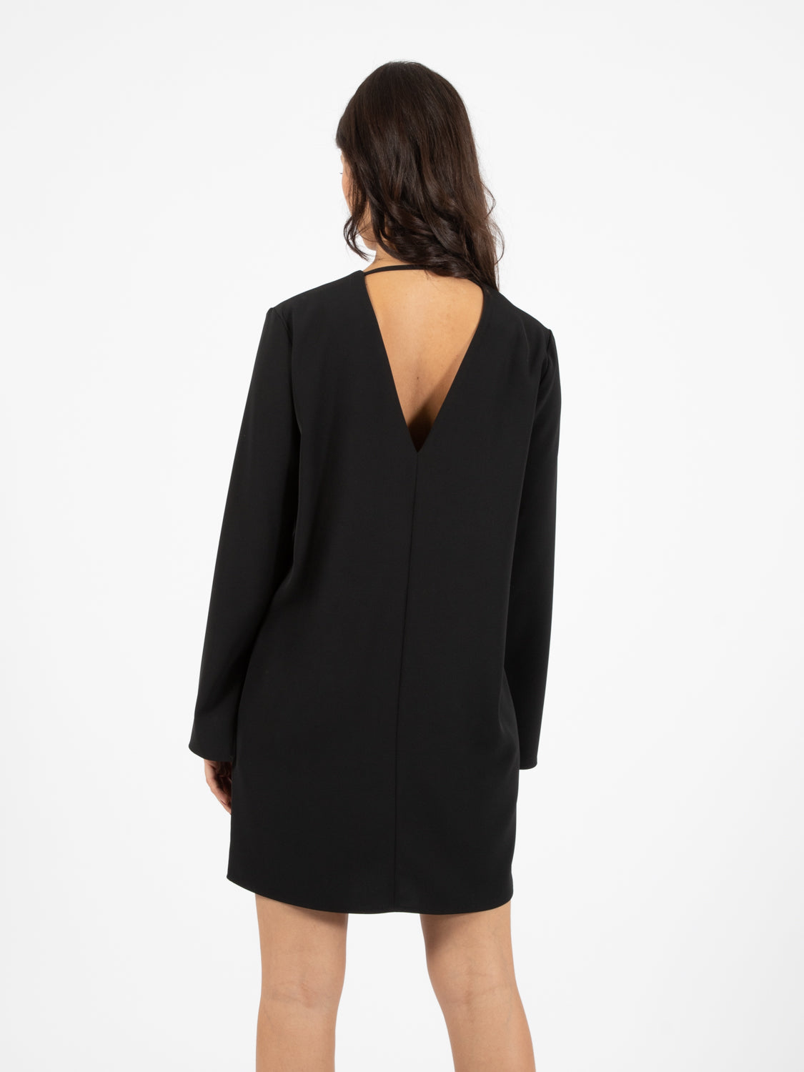 Costume intero plissettato con scollo profondo - nero - Donna - 20.00