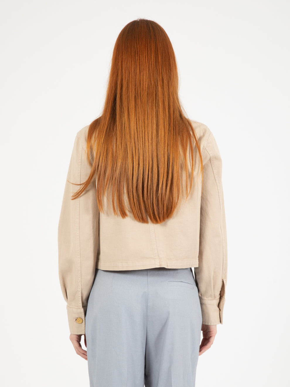 Sand cotton crop jacket