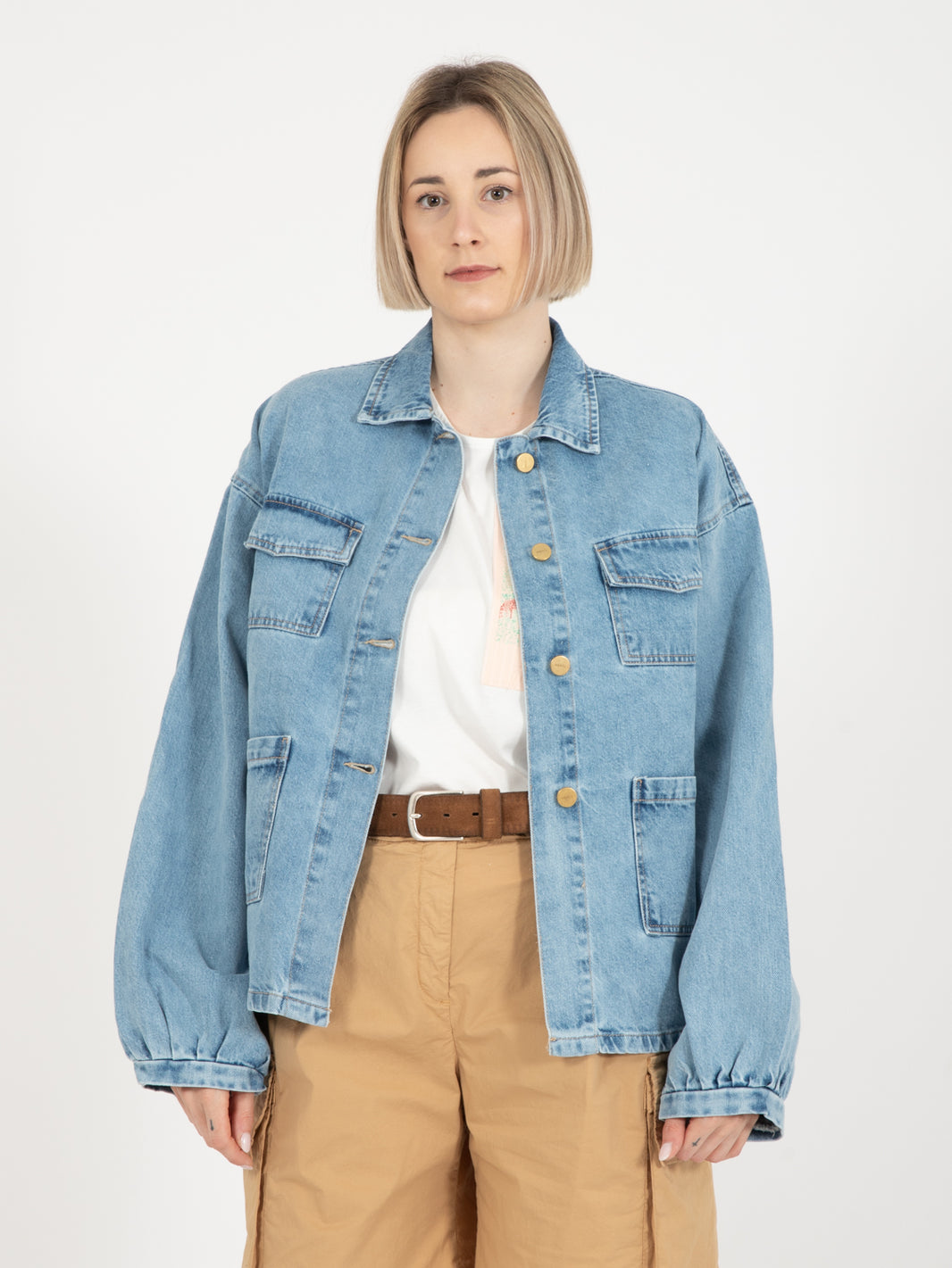 Giacca lou denim chiaro