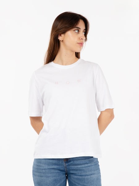 T-shirt oversize stampa bianco
