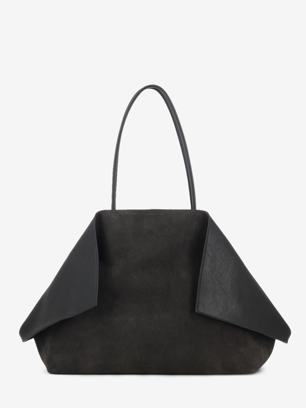 Borsa Roxanne in suede e pelle testa di moro