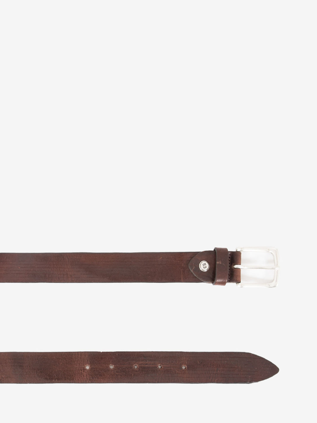 Dark brown striped belt