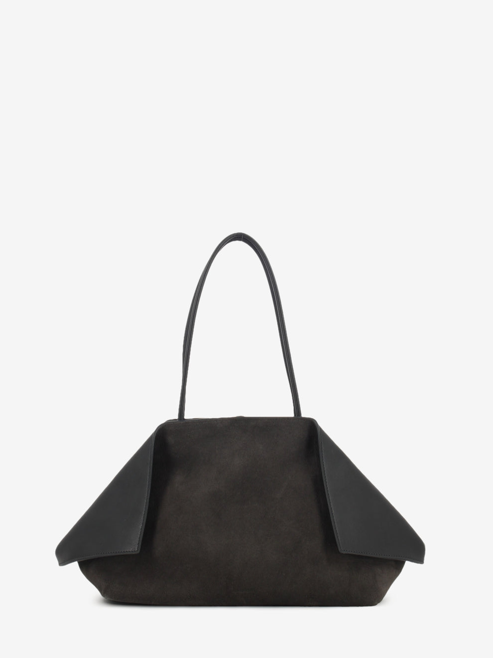 Borsa a spalla Valery in suede testa di moro