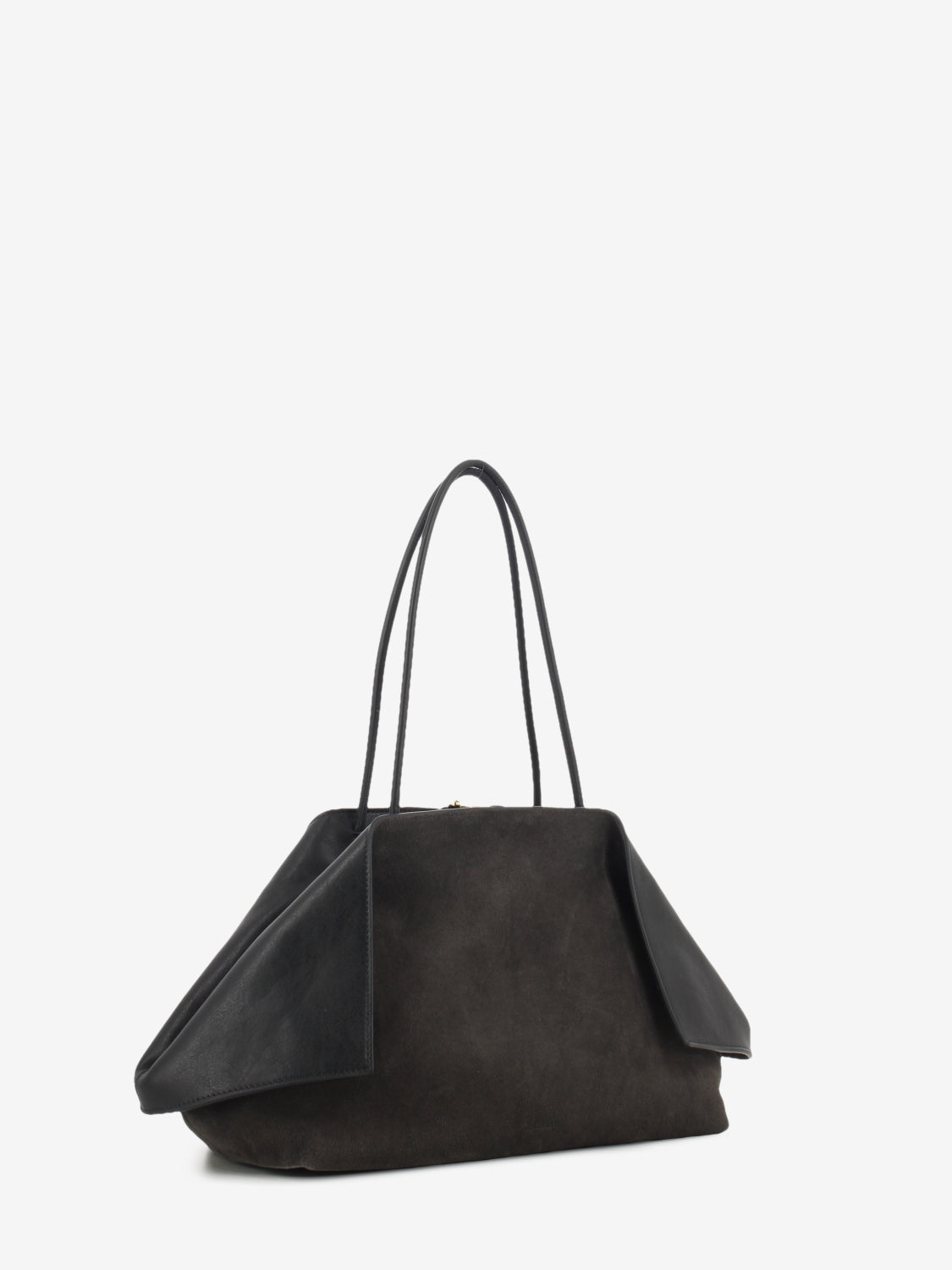 Borsa a spalla Valery in suede testa di moro