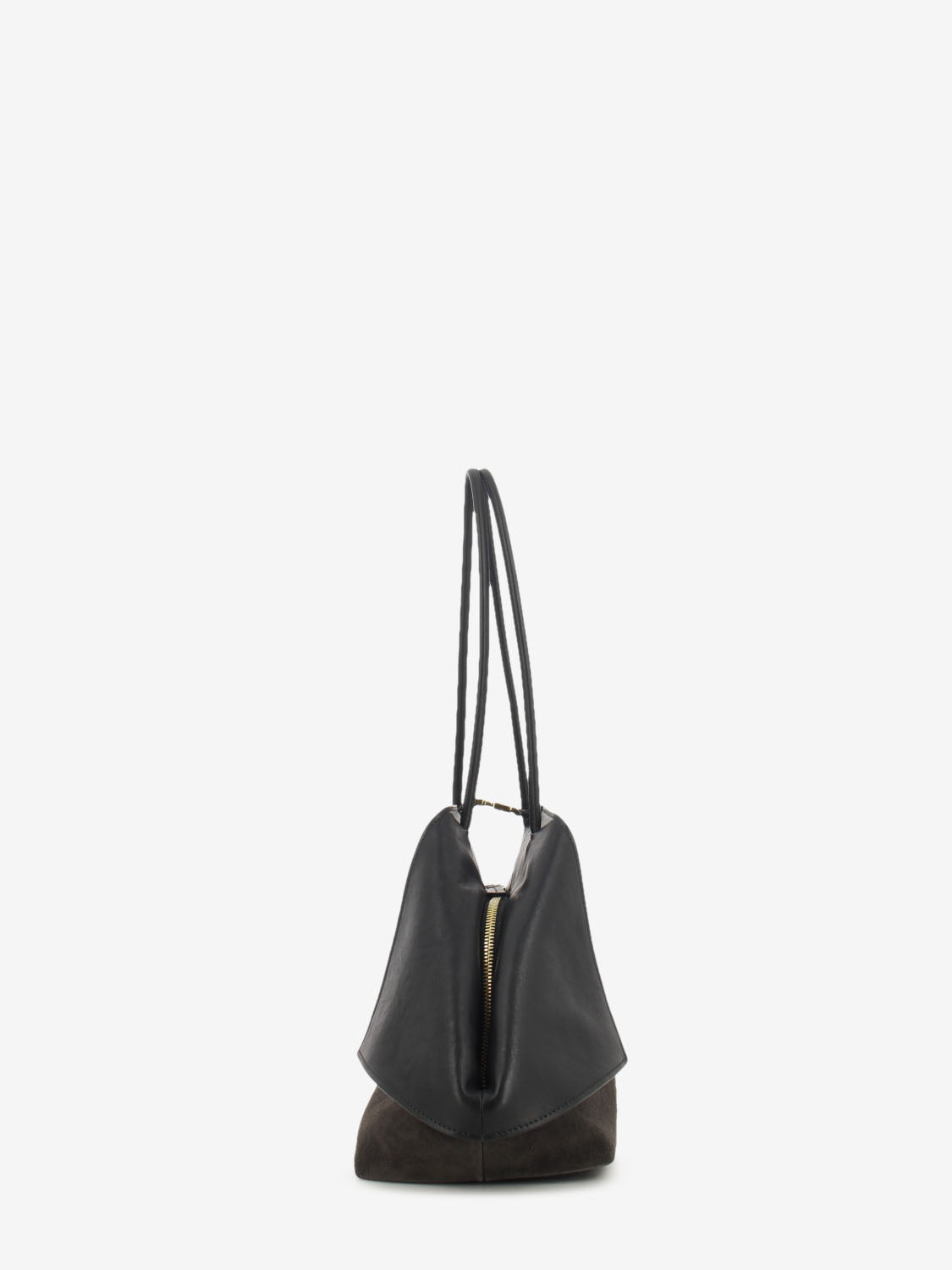 Borsa a spalla Valery in suede testa di moro
