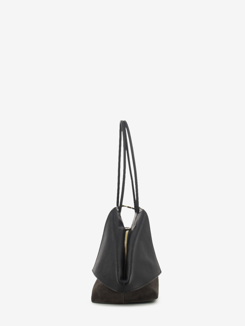 Borsa a spalla Valery in suede testa di moro
