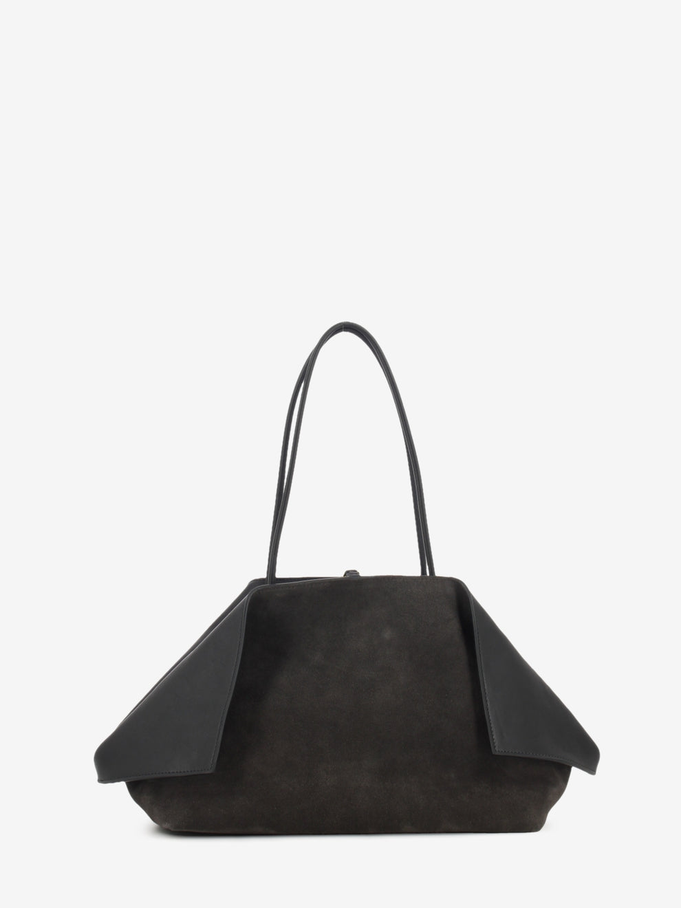 Borsa a spalla Valery in suede testa di moro