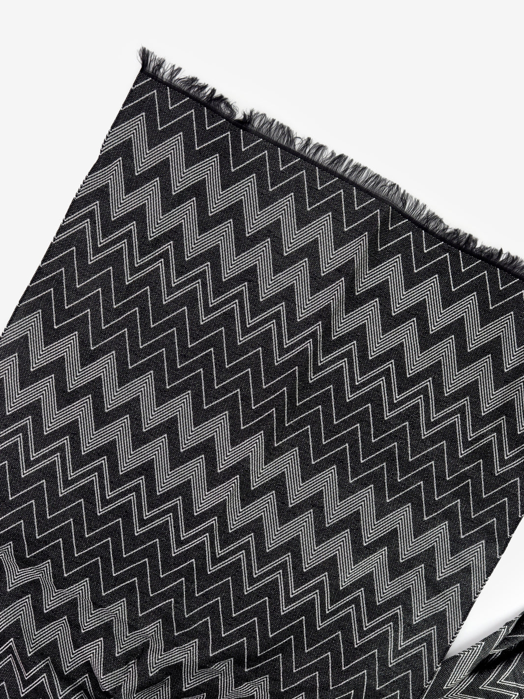 Laminated black scarf