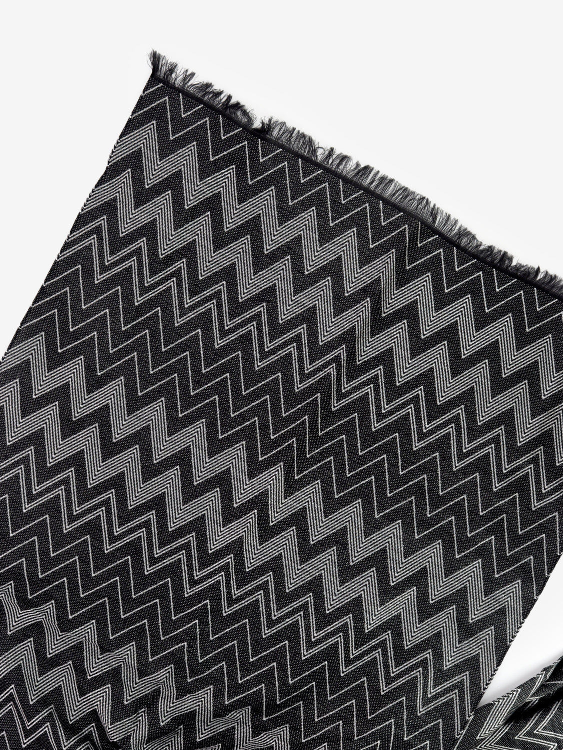 Laminated black scarf