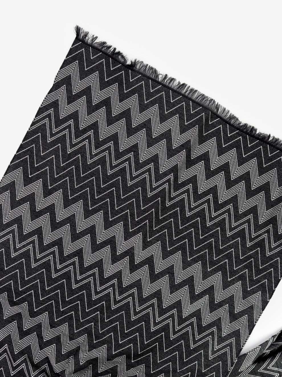 Laminated black scarf