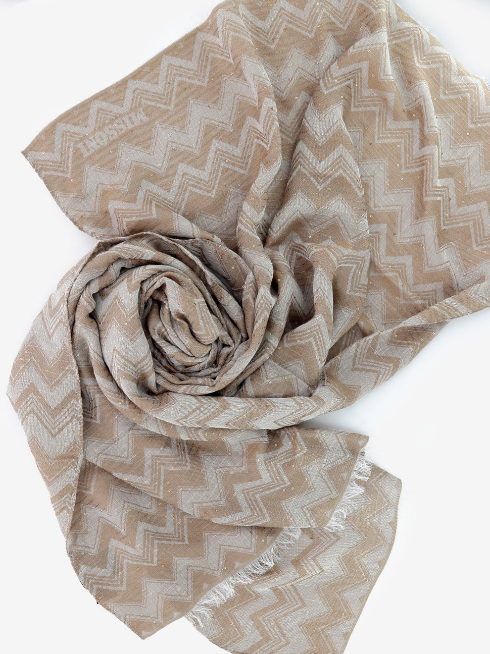 Beige sequined stole