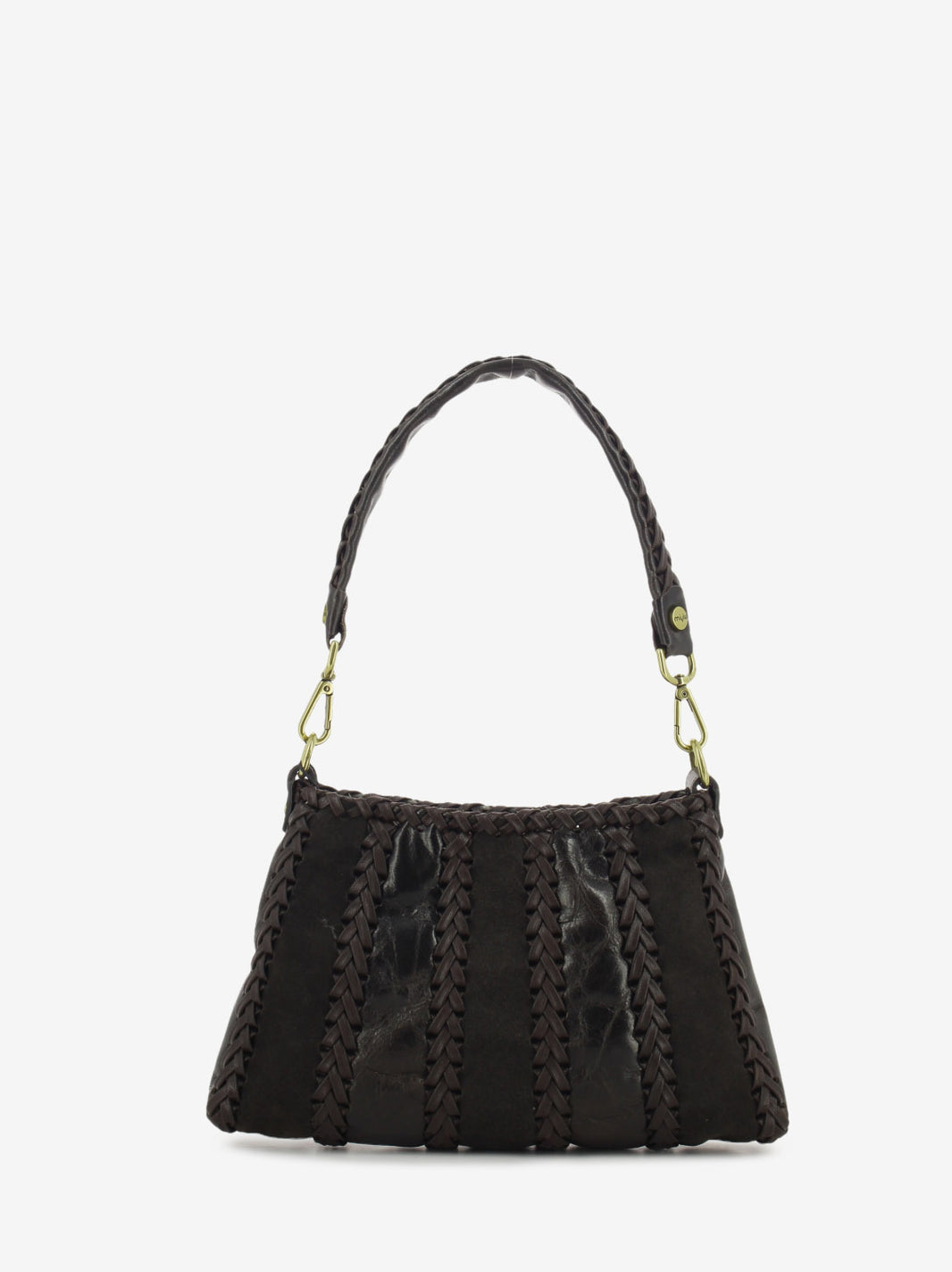 Dark brown Fedra leather bag