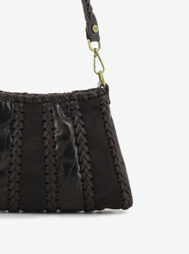 Borsa in pelle Fedra moro