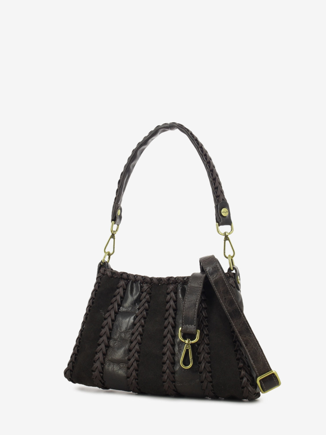 Borsa in pelle Fedra moro
