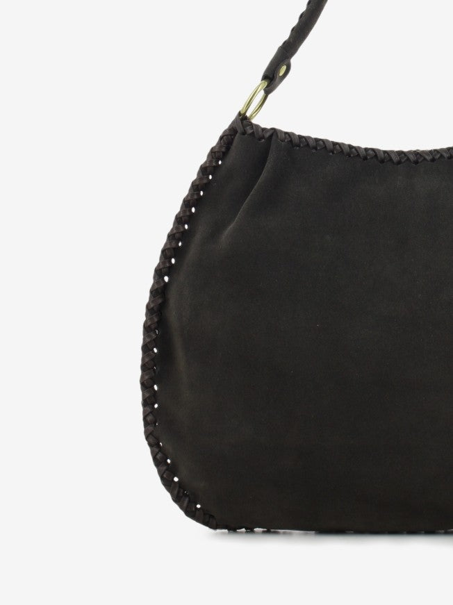 MILAN SUEDE BAG EBONY M001D_461