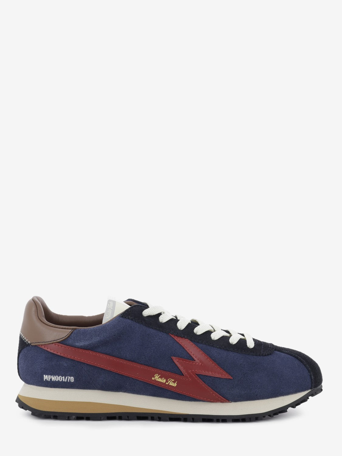 Flash navy suede blue / brown / red