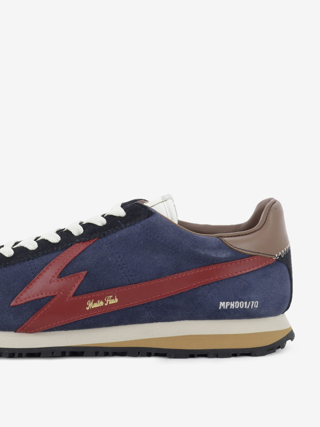 Flash navy suede blue / brown / red