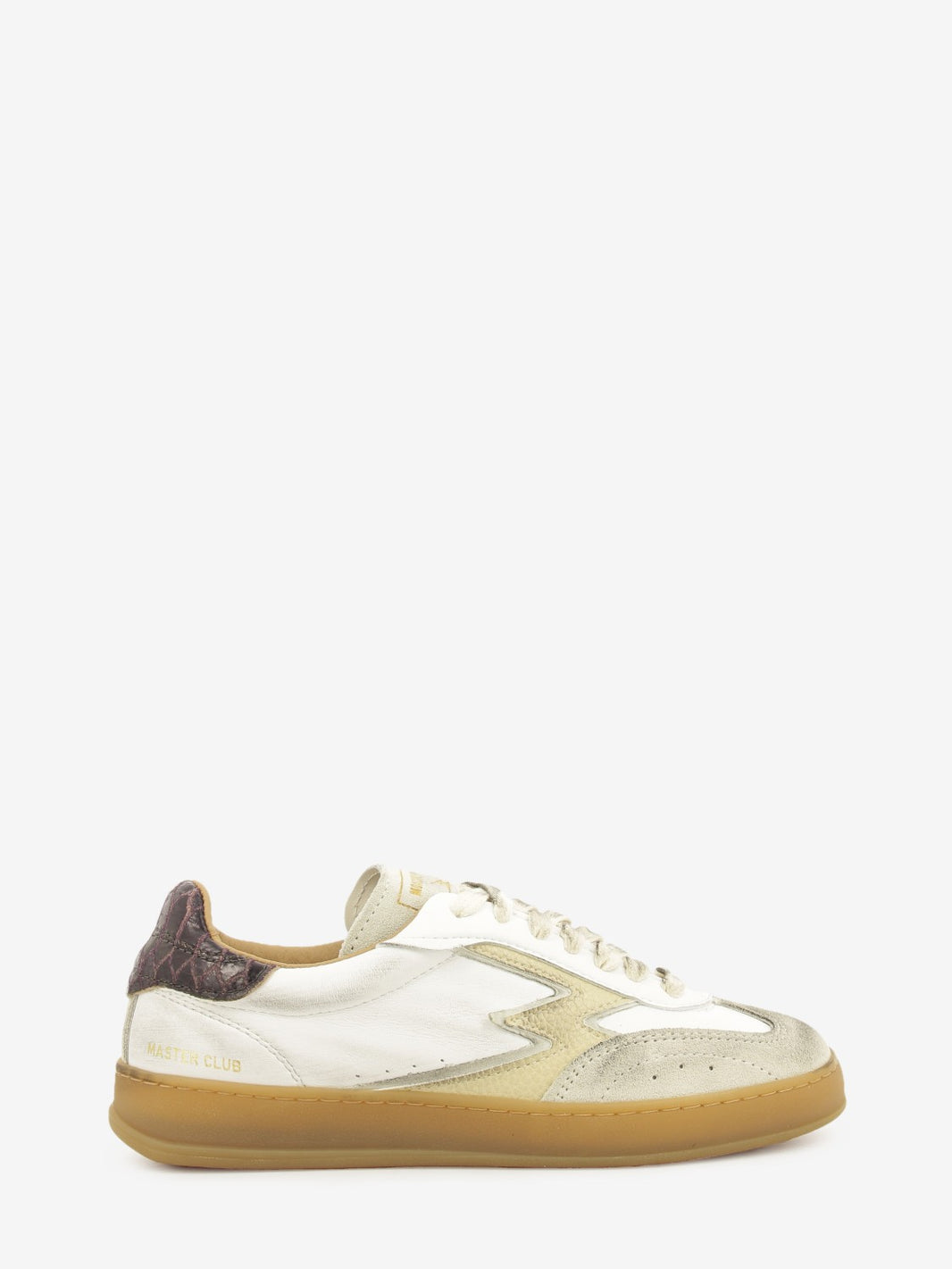 Sneakers Brushed white / bordeaux