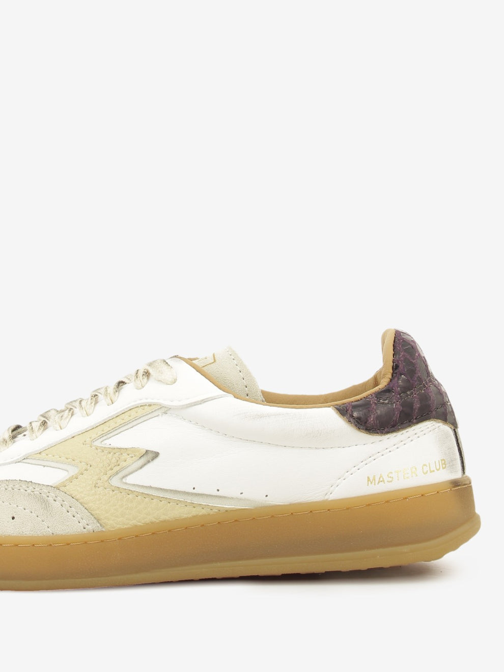 Sneakers Brushed white / bordeaux