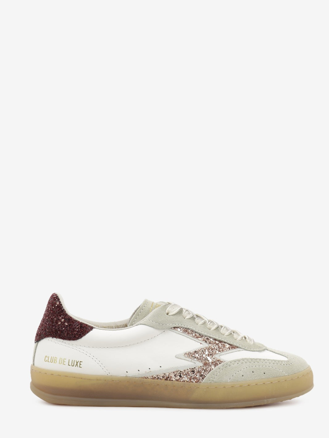 Sneakers Club De Luxe bianche e glitter