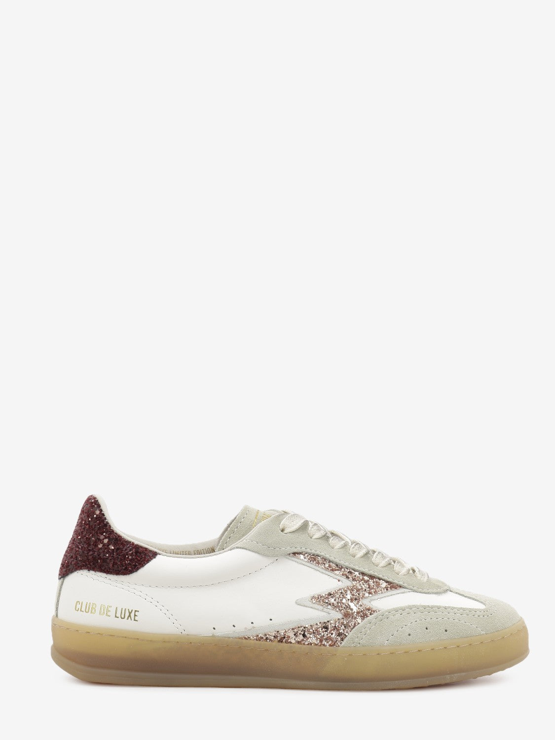 Sneakers Club De Luxe bianche e glitter