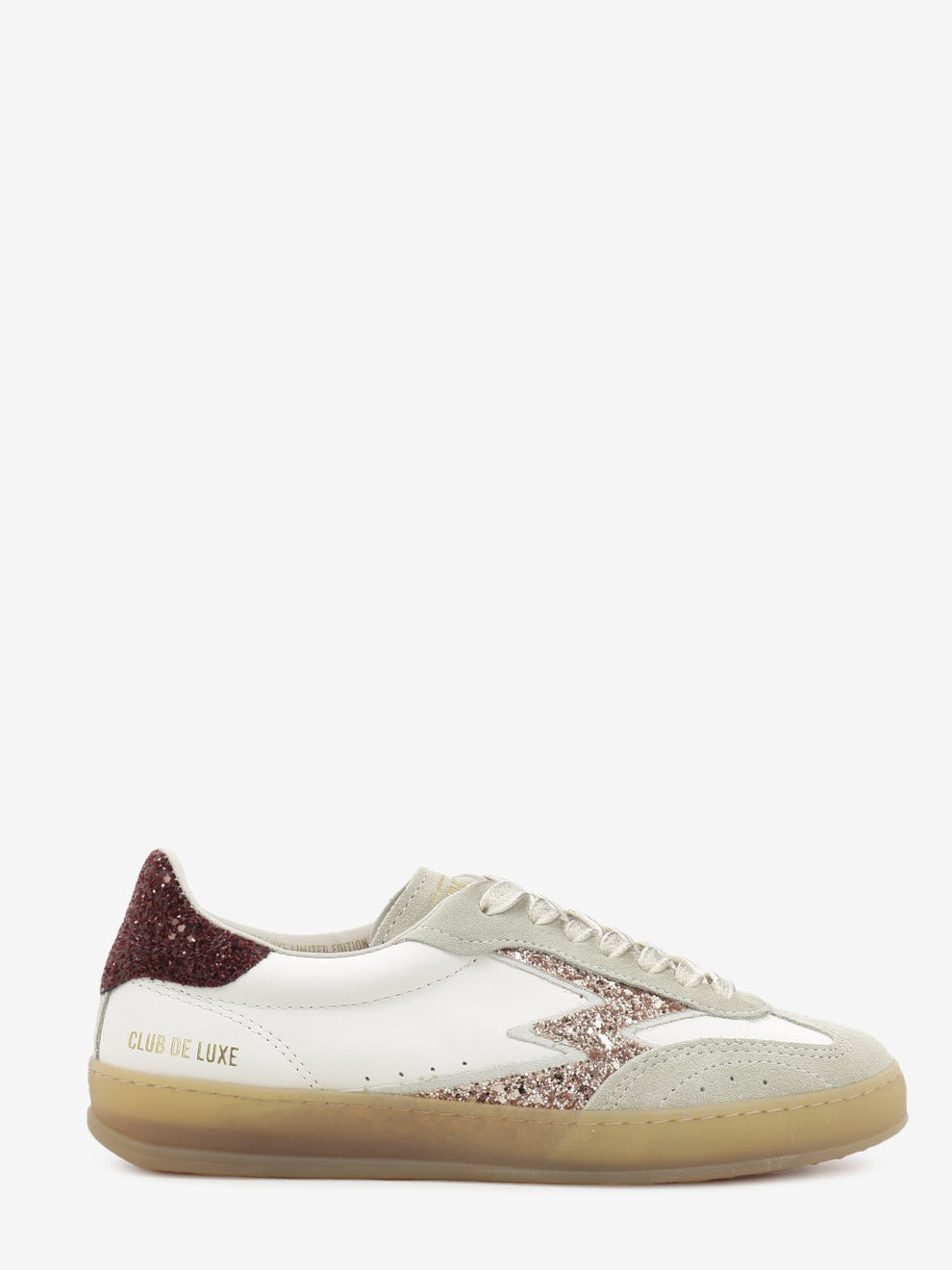 Sneakers Club De Luxe bianche e glitter