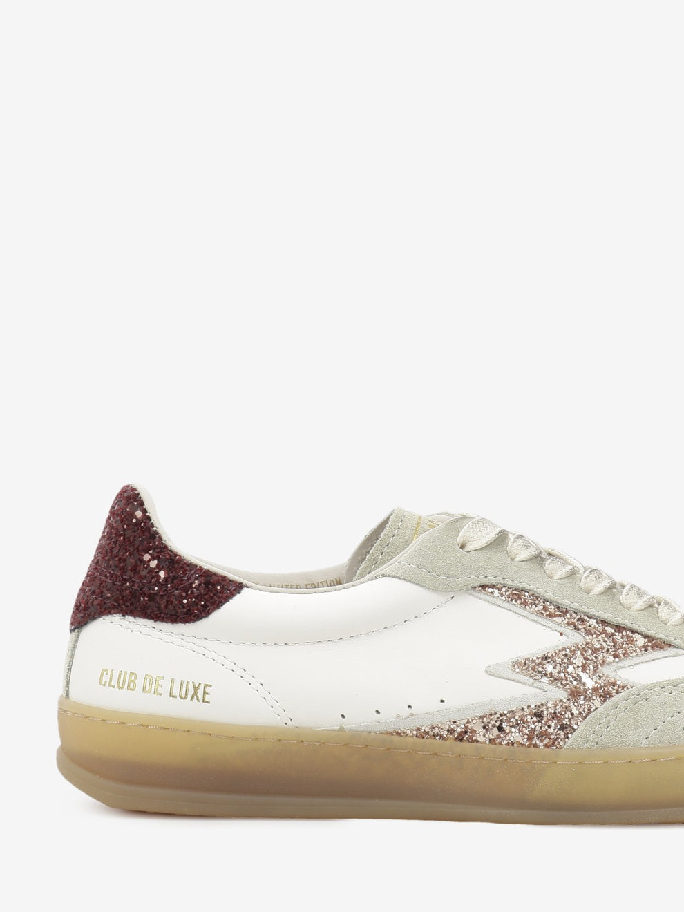 Sneakers Club De Luxe bianche e glitter