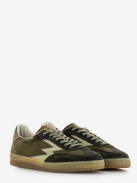 Olive green club suede sneakers