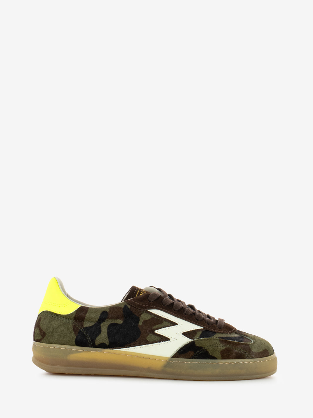 Camouflage ponyskin sneakers