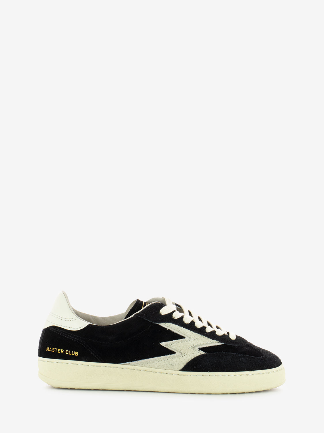 Black used effect suede sneakers