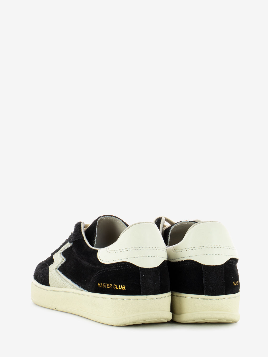 Black used effect suede sneakers