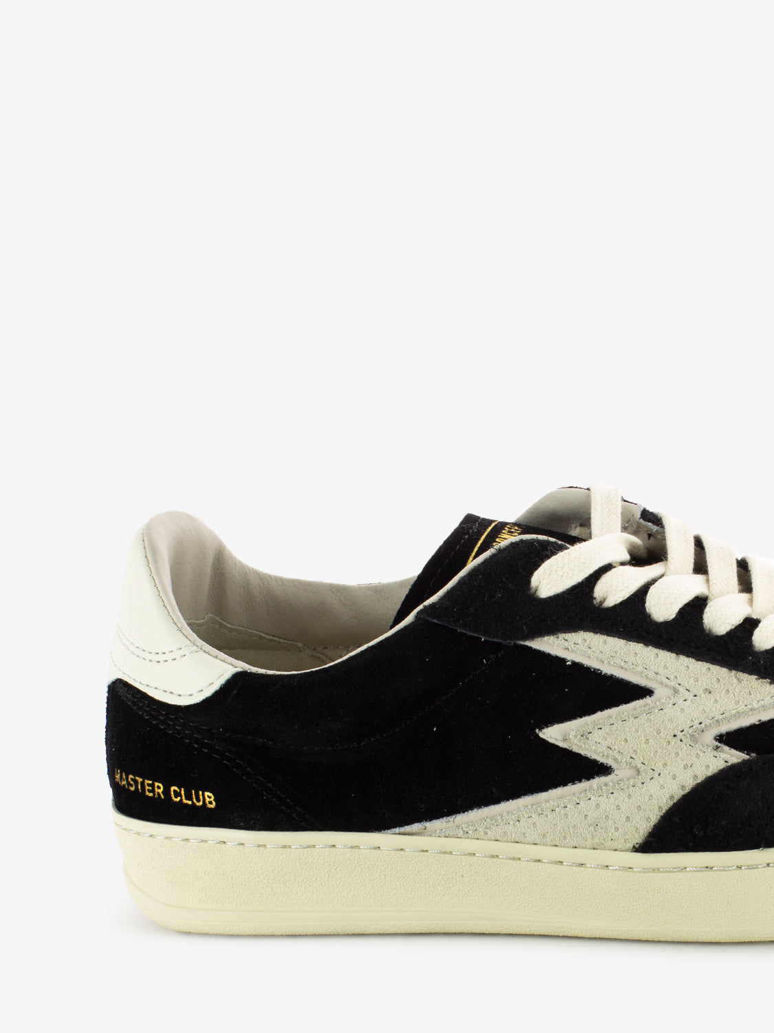 Black used effect suede sneakers