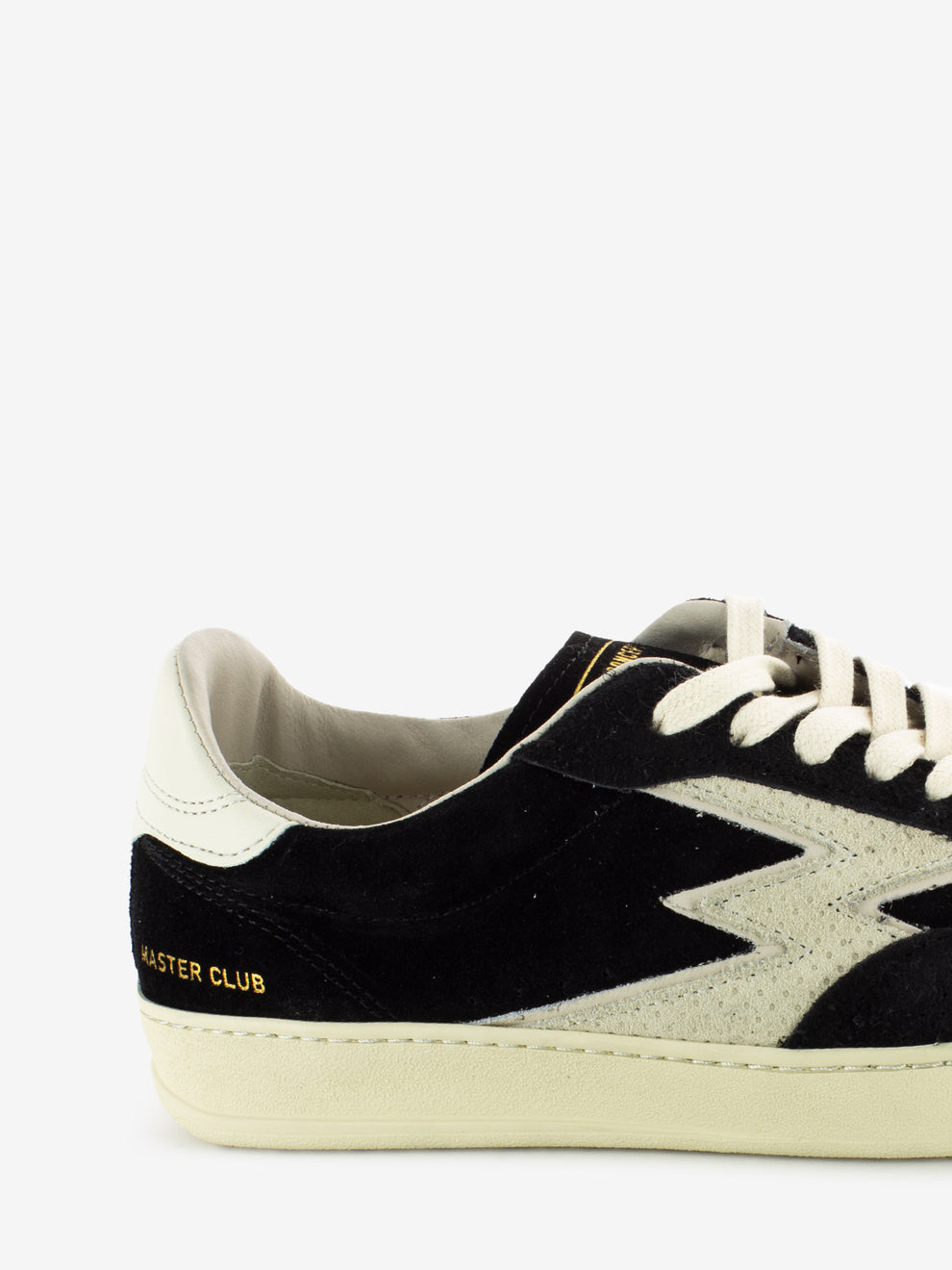 Black used effect suede sneakers