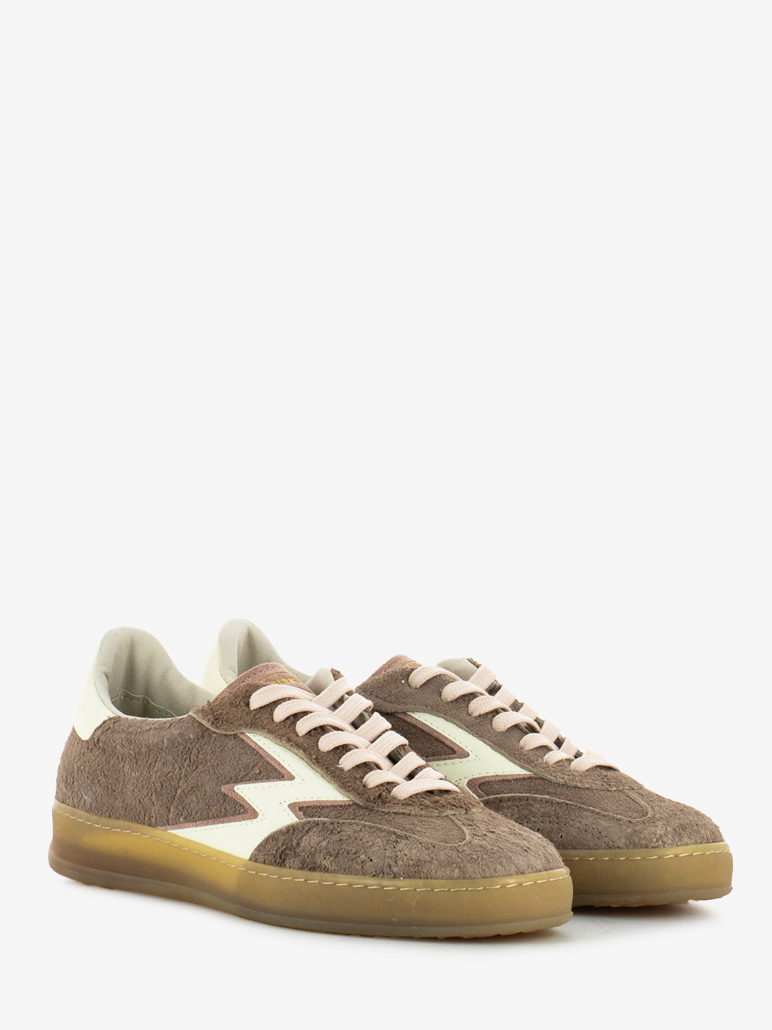 Pink suede sneakers