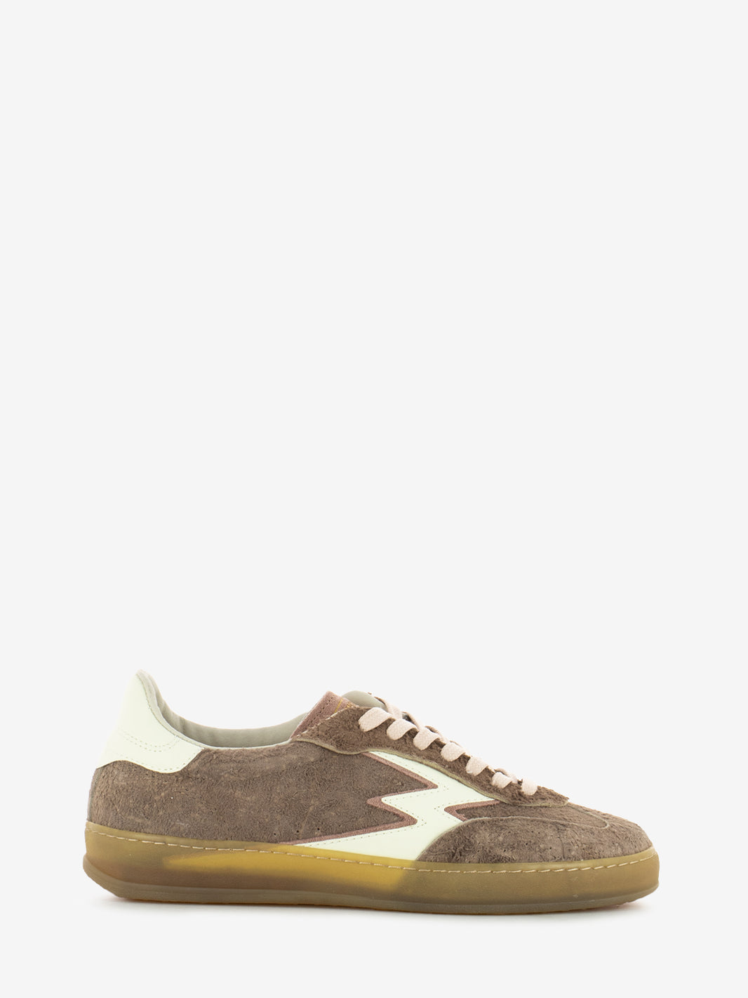 Pink suede sneakers