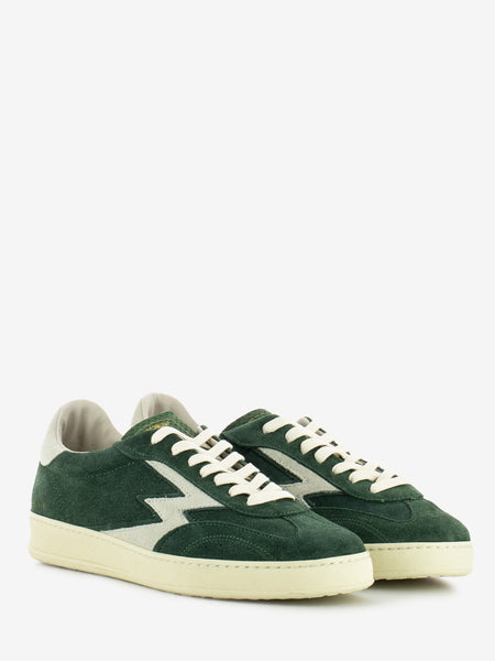 Sneakers in suede verde