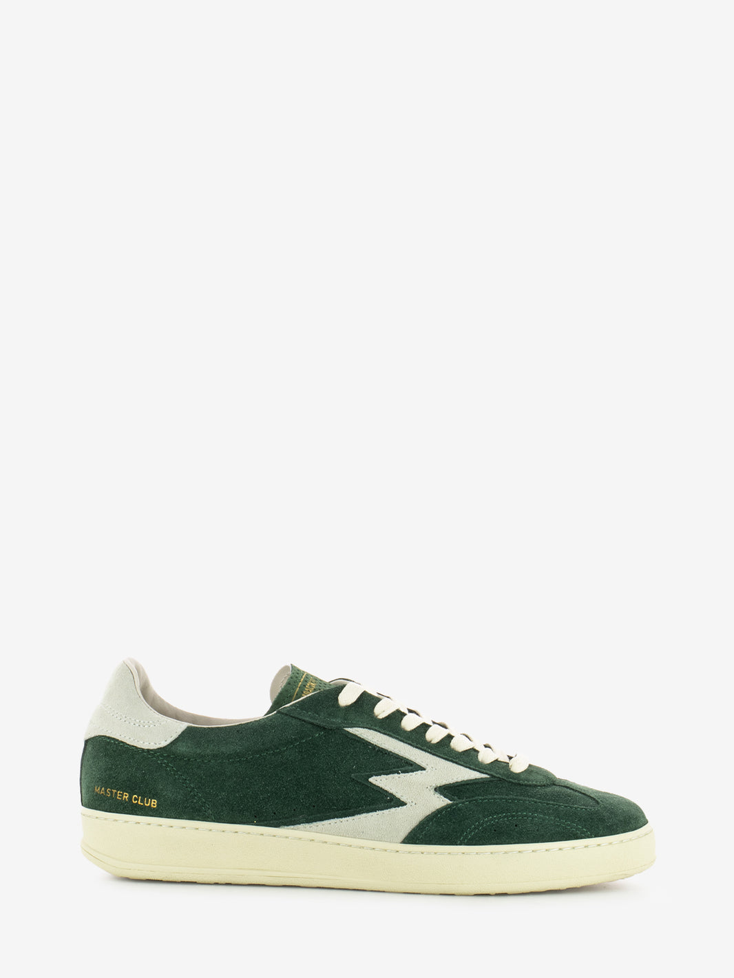 Green suede sneakers