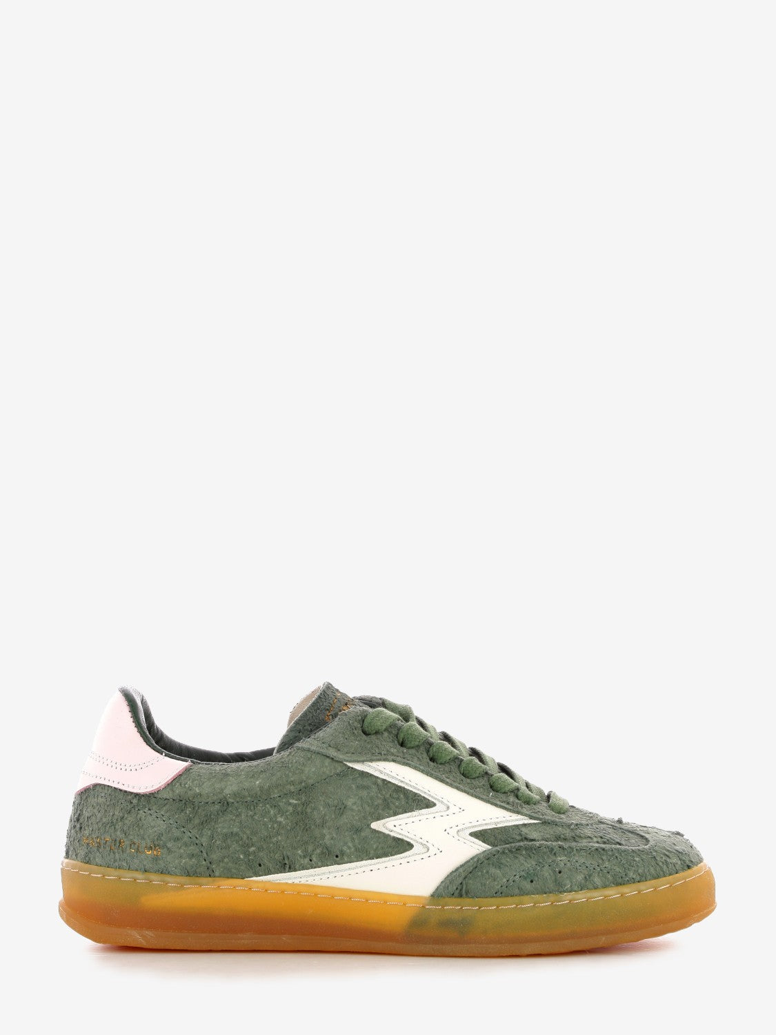 Sneakers scratched dark green / soft pink