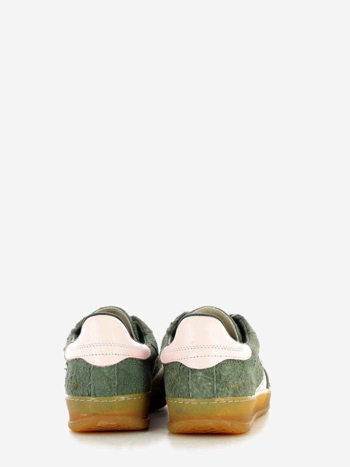Sneakers scratched dark green / soft pink