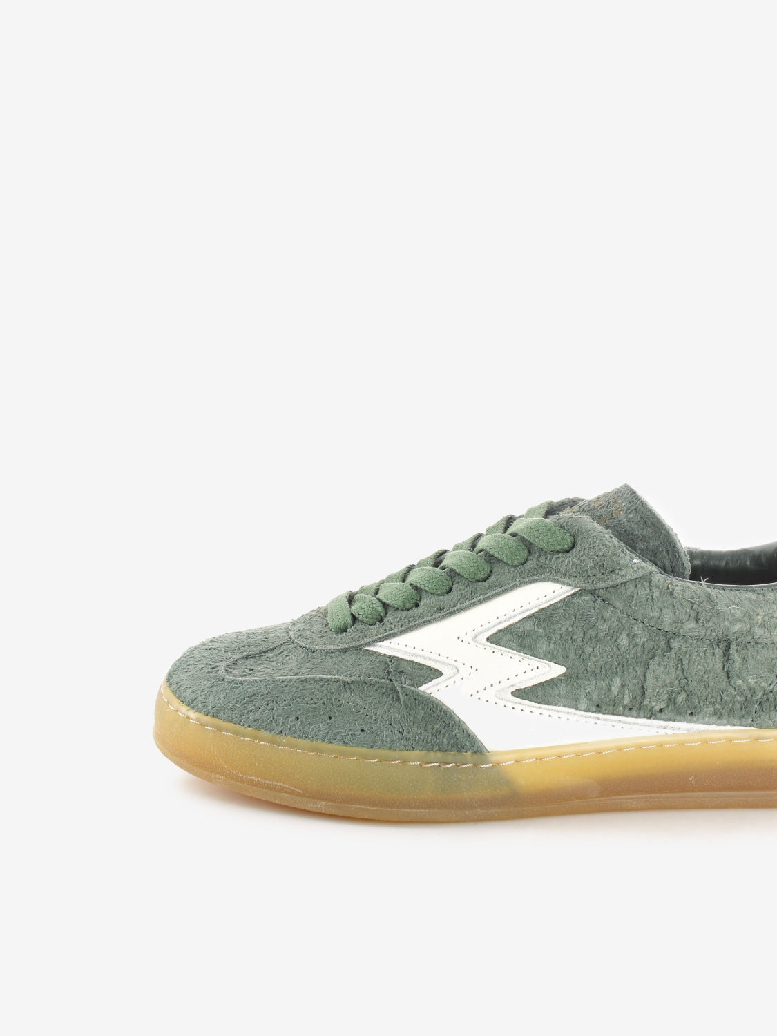 Sneakers scratched dark green / soft pink