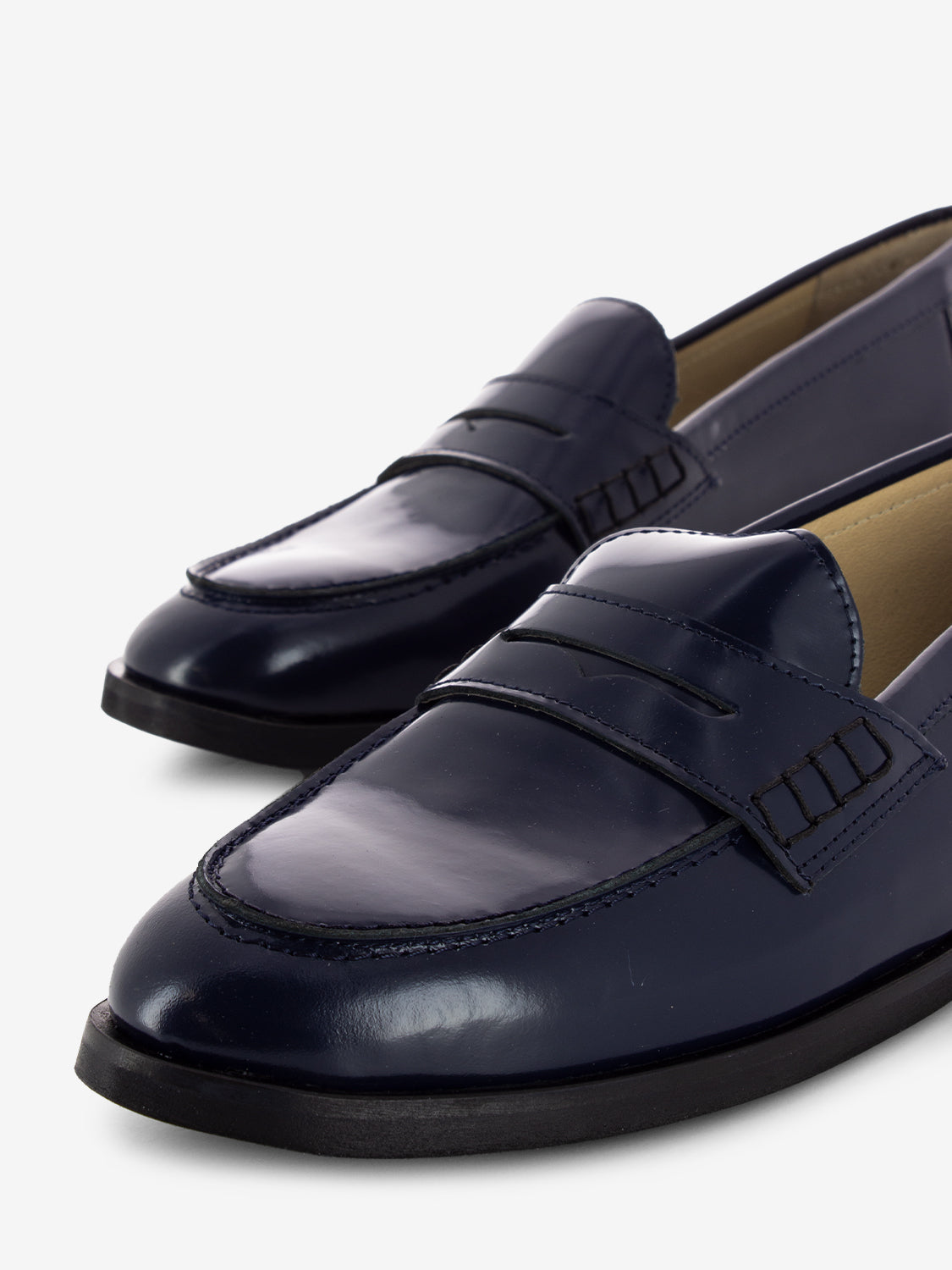 Mocassino spazzolato blu