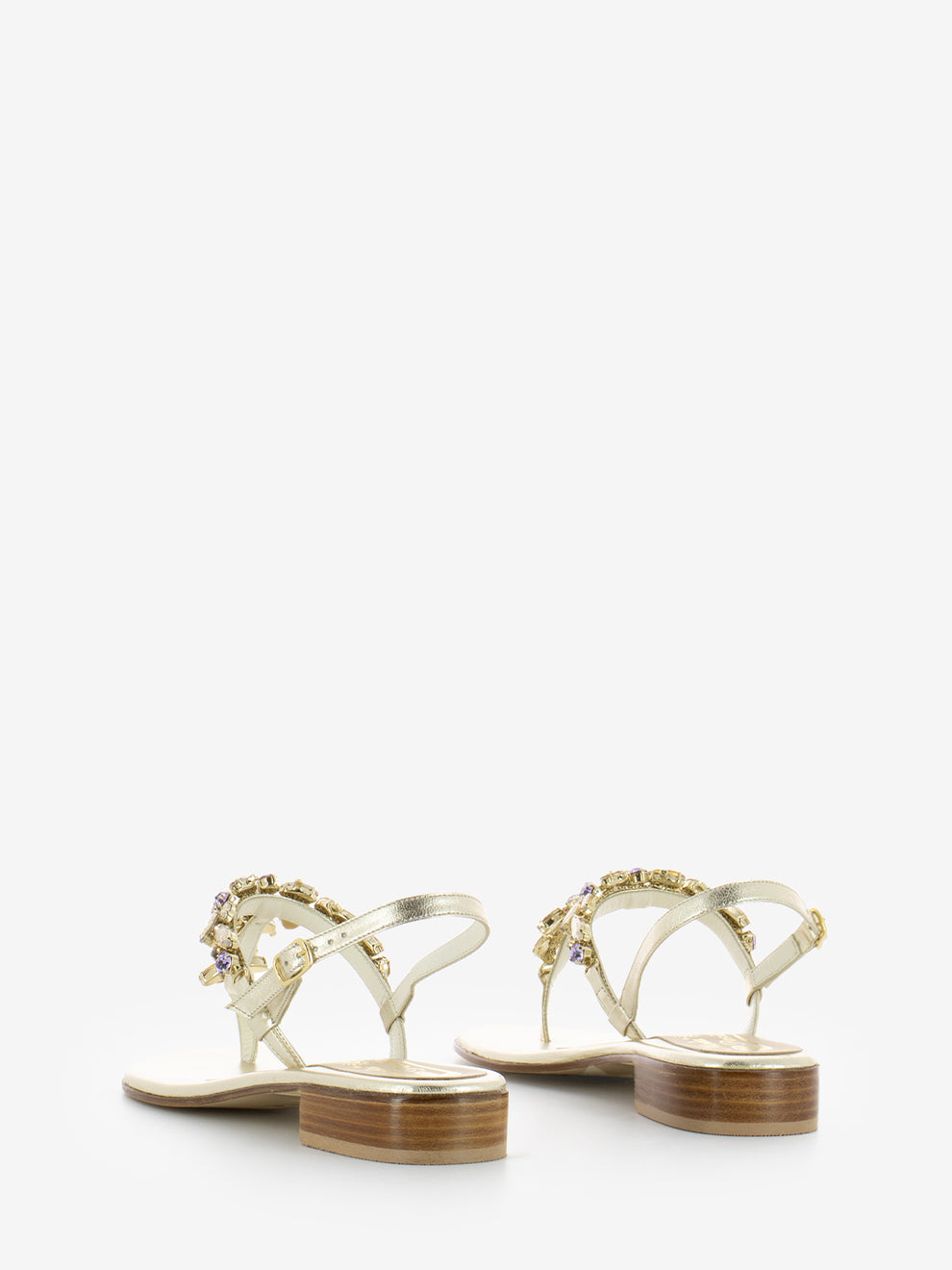 Flip flops with platinum inserts
