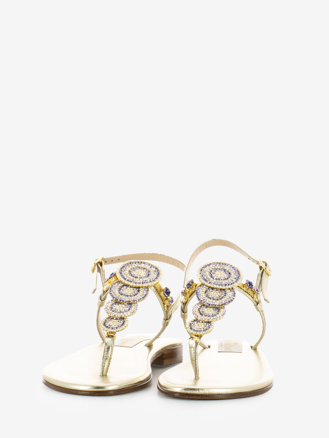 Sandali con gioiello glicine
