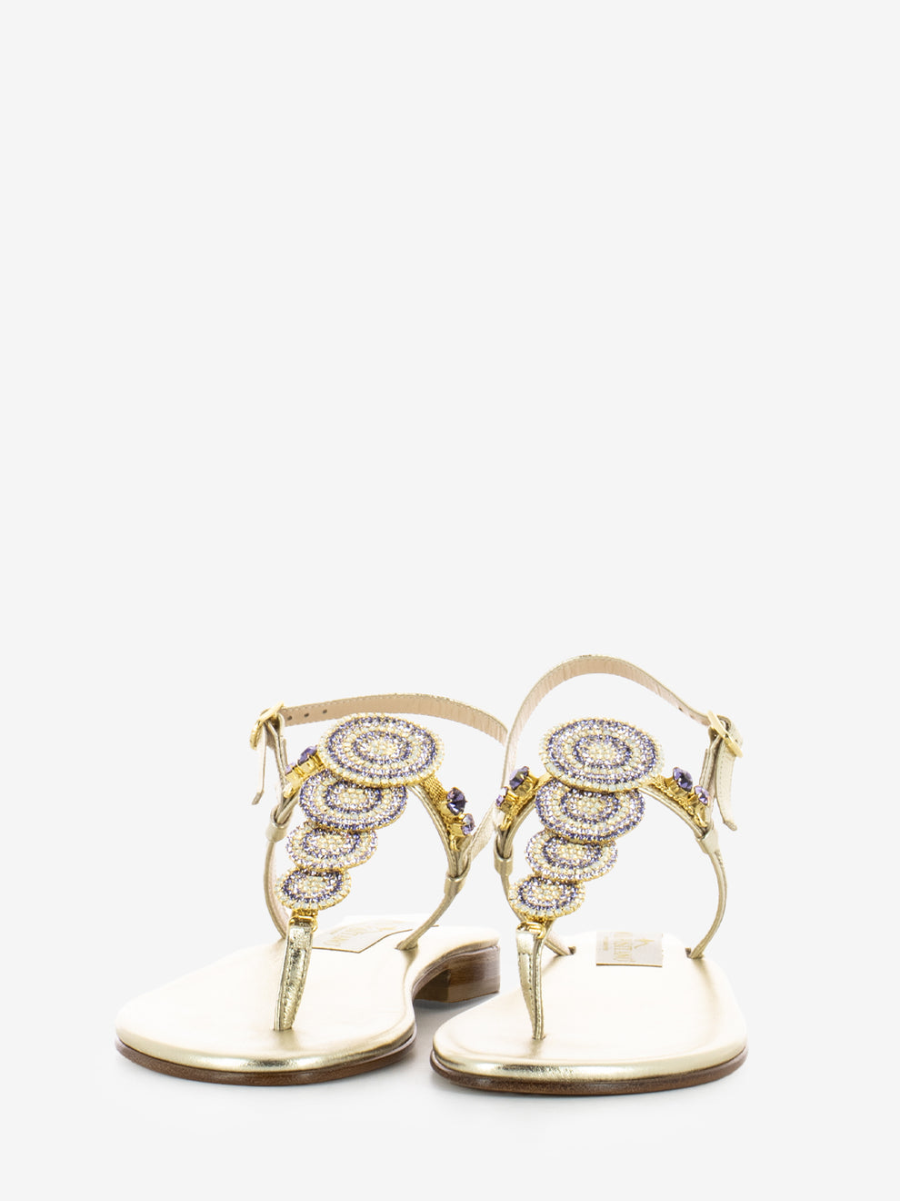 Sandali con gioiello glicine