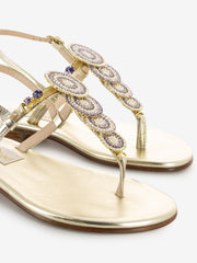 MODA POSITANO - Sandali con gioiello glicine
