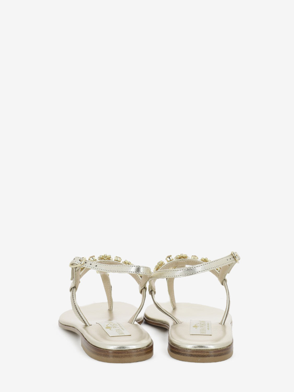 Platinum Jewel Thong Sandals
