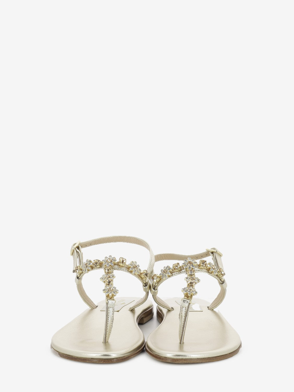 Platinum Jewel Thong Sandals