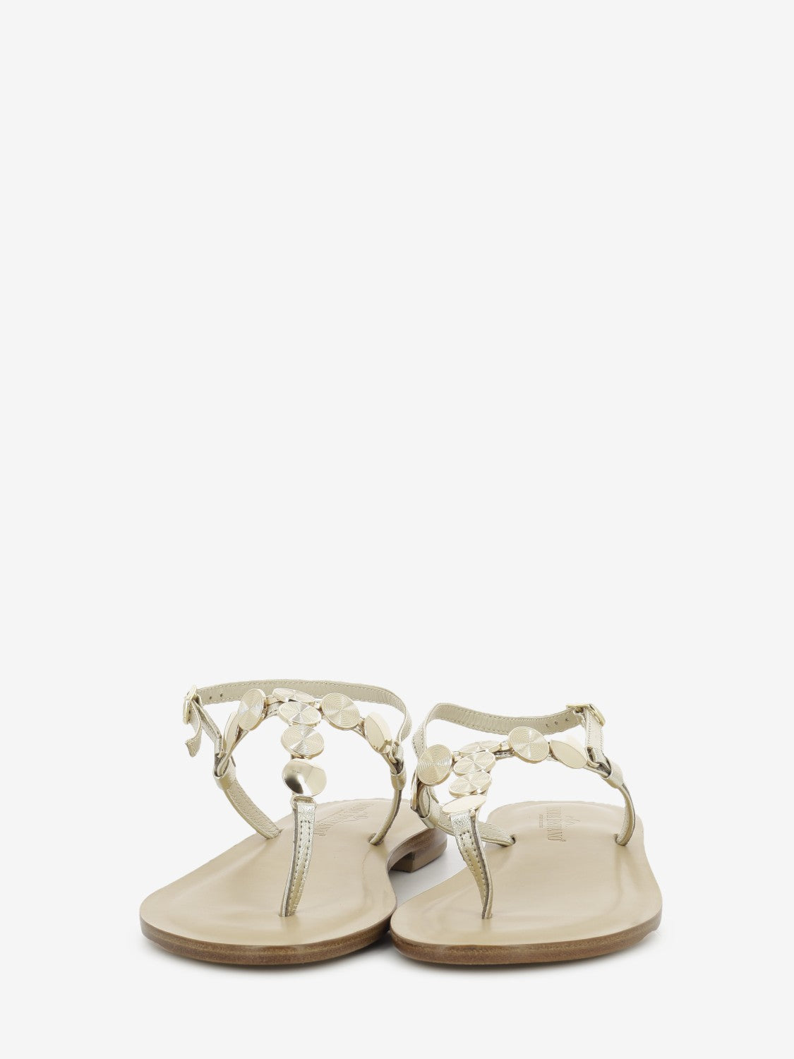 Platinum coin thong sandal