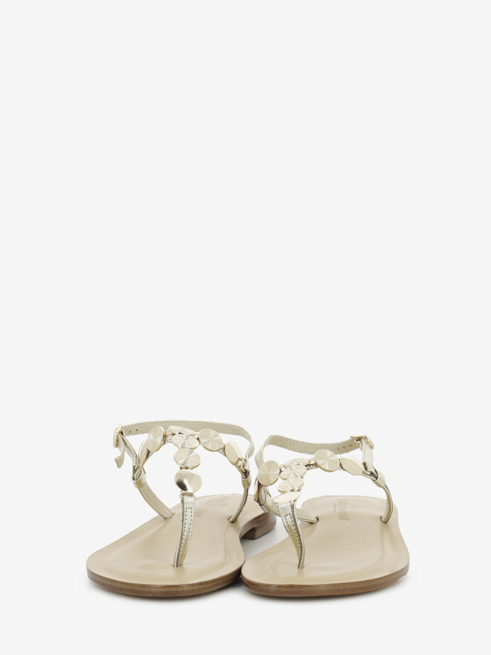 Platinum coin thong sandal